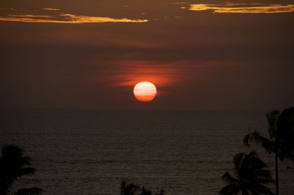 Coucher de soleil sur l'horizon